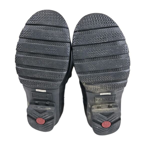 Hunter Boots 6 Navy Blue & Light Blue Matte Original Tall Rain Buckle Rubber - Picture 7 of 7